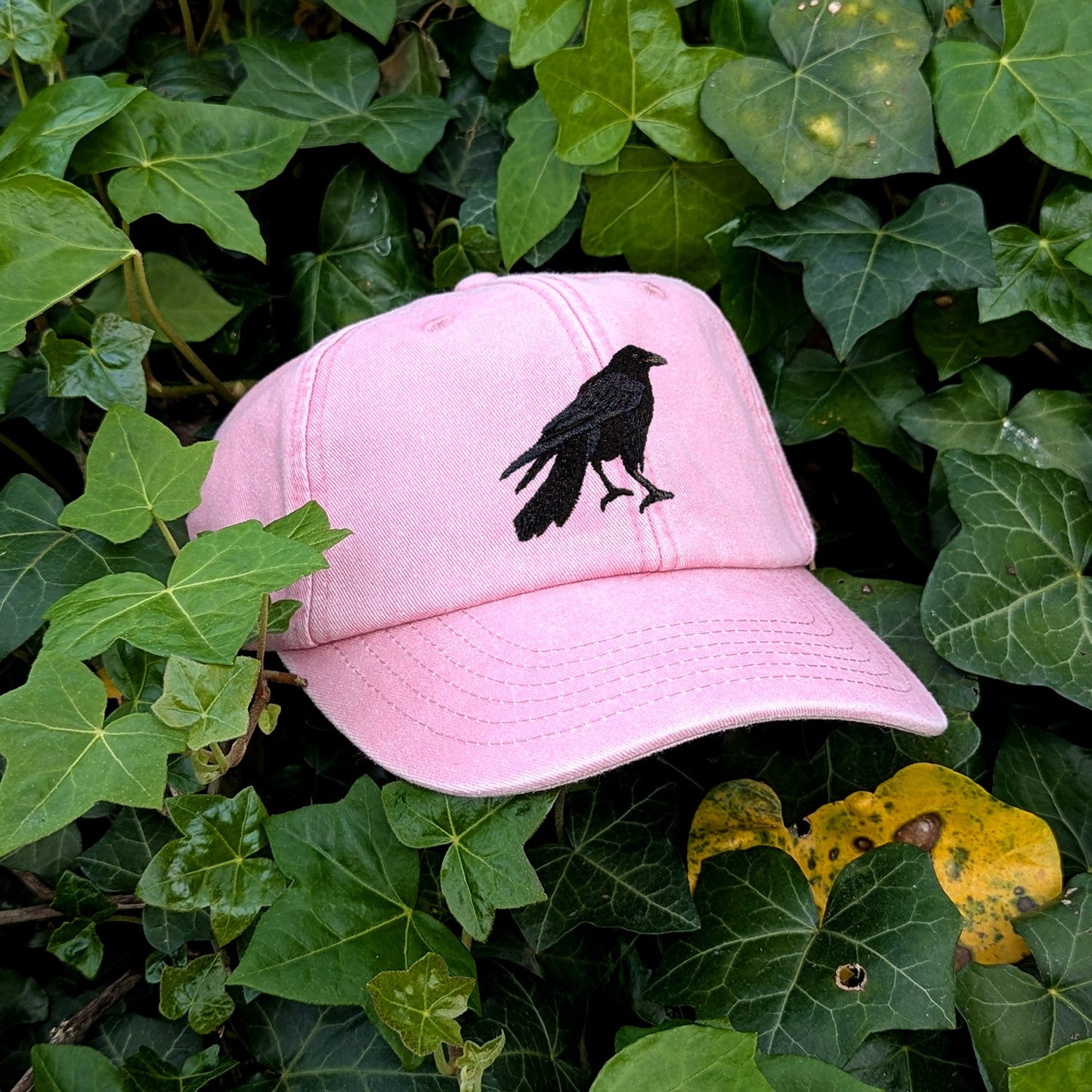 Crow Embroidered Baseball Cap