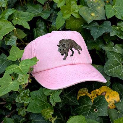 Grey Wolf Embroidered Baseball Cap