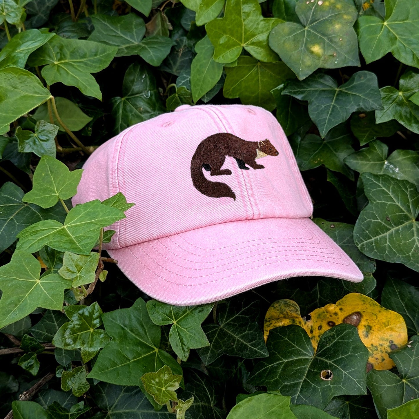 Pine Marten Embroidered Baseball Cap