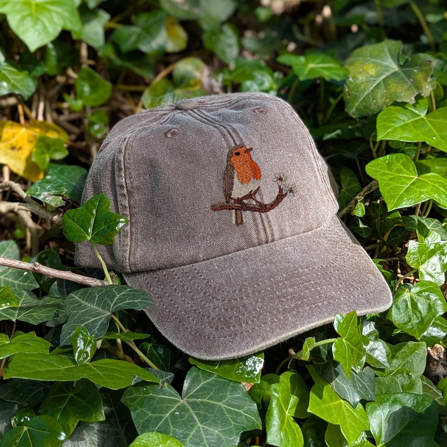 Robin Embroidered Baseball Cap