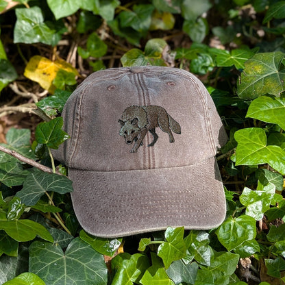Grey Wolf Embroidered Baseball Cap