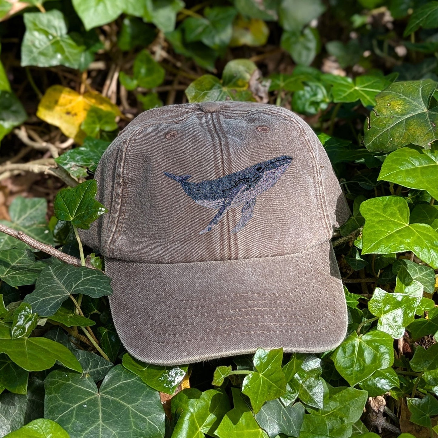 Humpback Whale Embroidered Baseball Cap