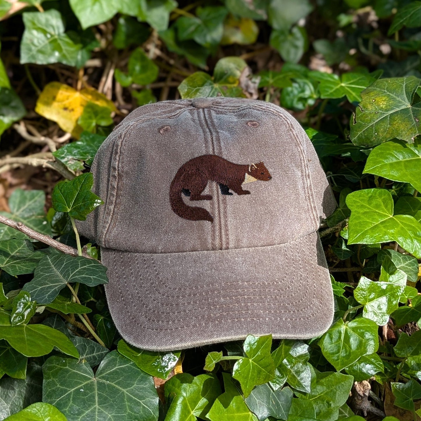 Pine Marten Embroidered Baseball Cap