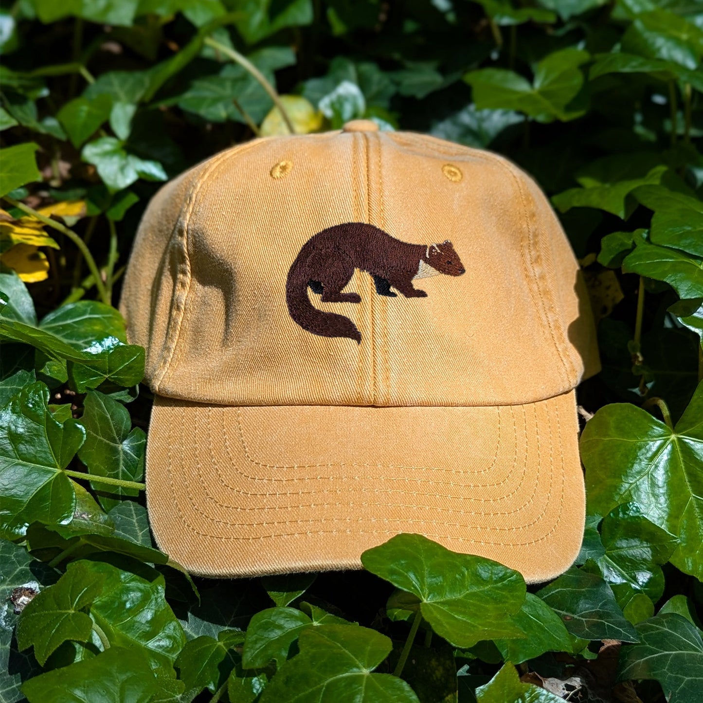 Pine Marten Embroidered Baseball Cap