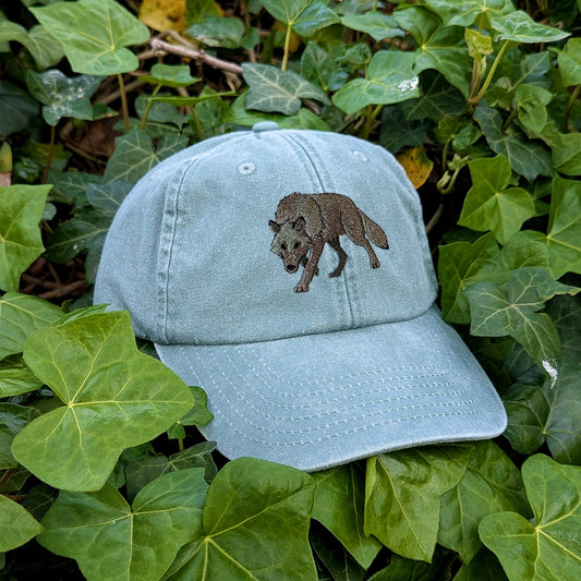 Grey Wolf Embroidered Baseball Cap