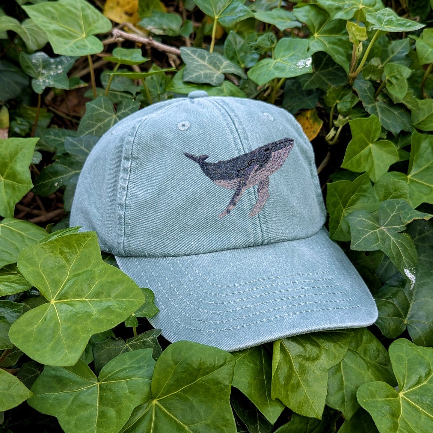 Humpback Whale Embroidered Baseball Cap