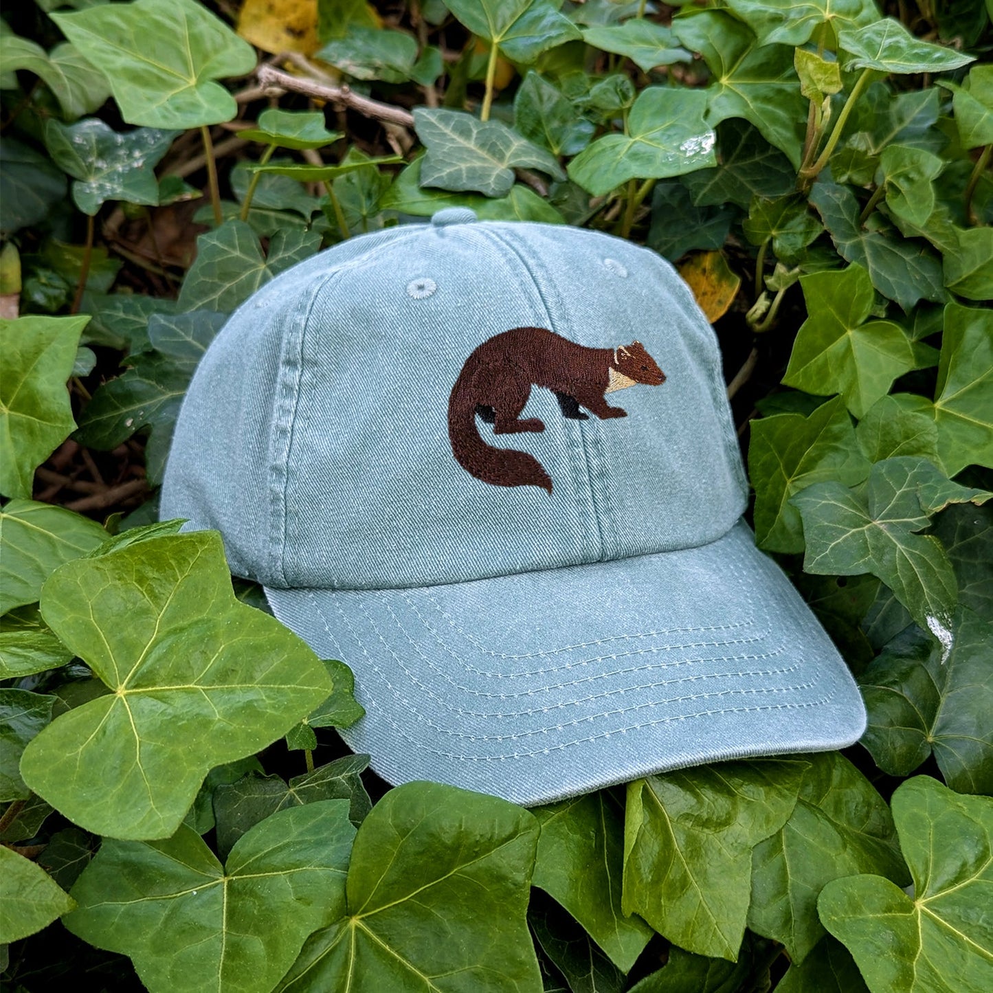 Pine Marten Embroidered Baseball Cap