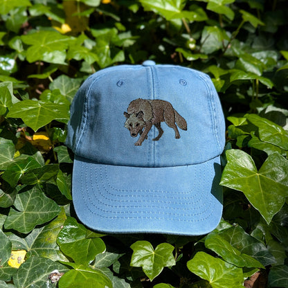 Grey Wolf Embroidered Baseball Cap