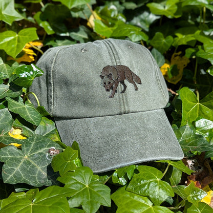Grey Wolf Embroidered Baseball Cap