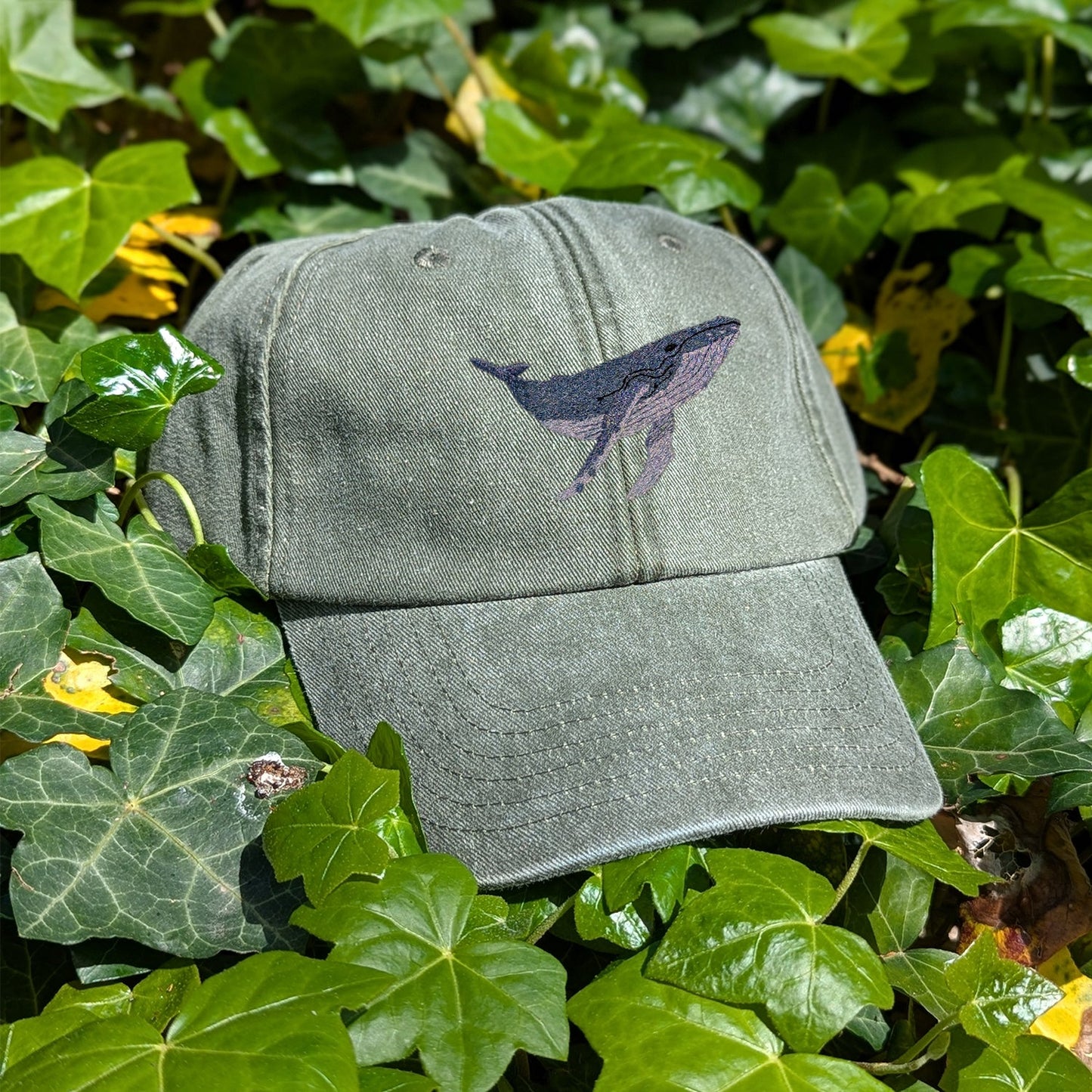 Humpback Whale Embroidered Baseball Cap