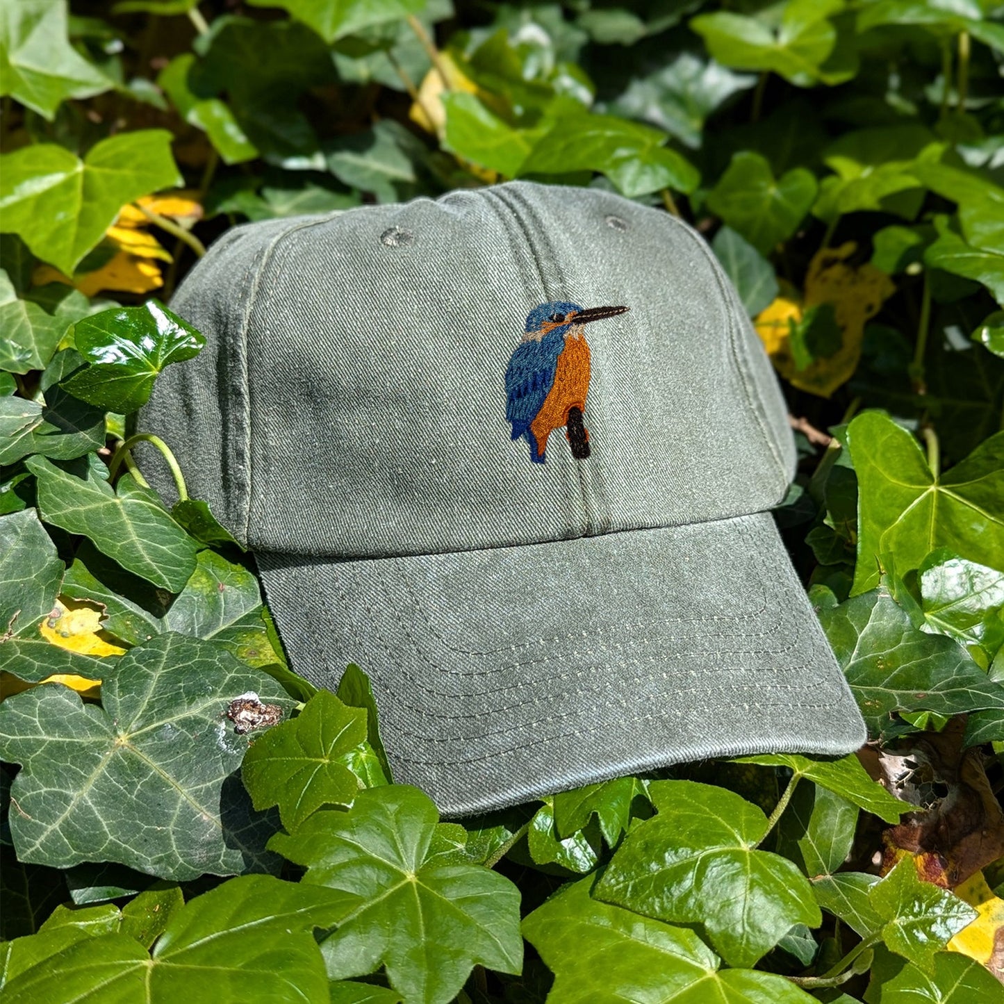 Kingfisher Embroidered Baseball Cap