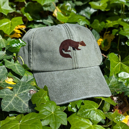 Pine Marten Embroidered Baseball Cap