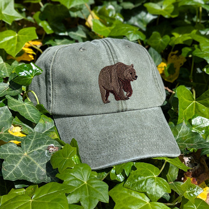 Brown Bear Embroidered Baseball Cap