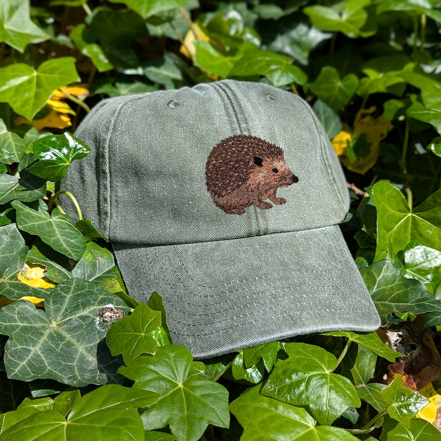 Hedgehog Embroidered Baseball Cap