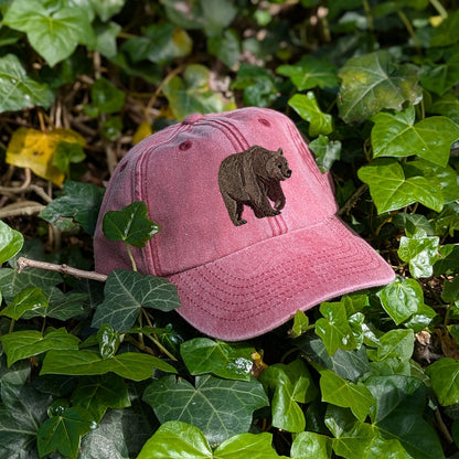 Brown Bear Embroidered Baseball Cap