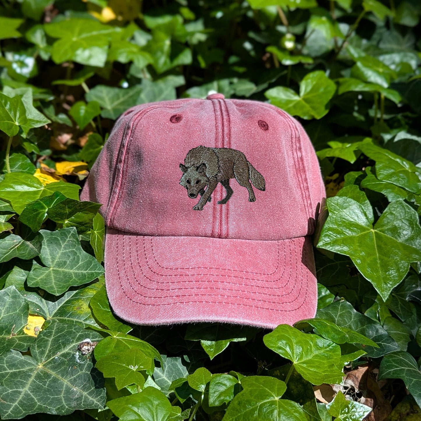 Grey Wolf Embroidered Baseball Cap