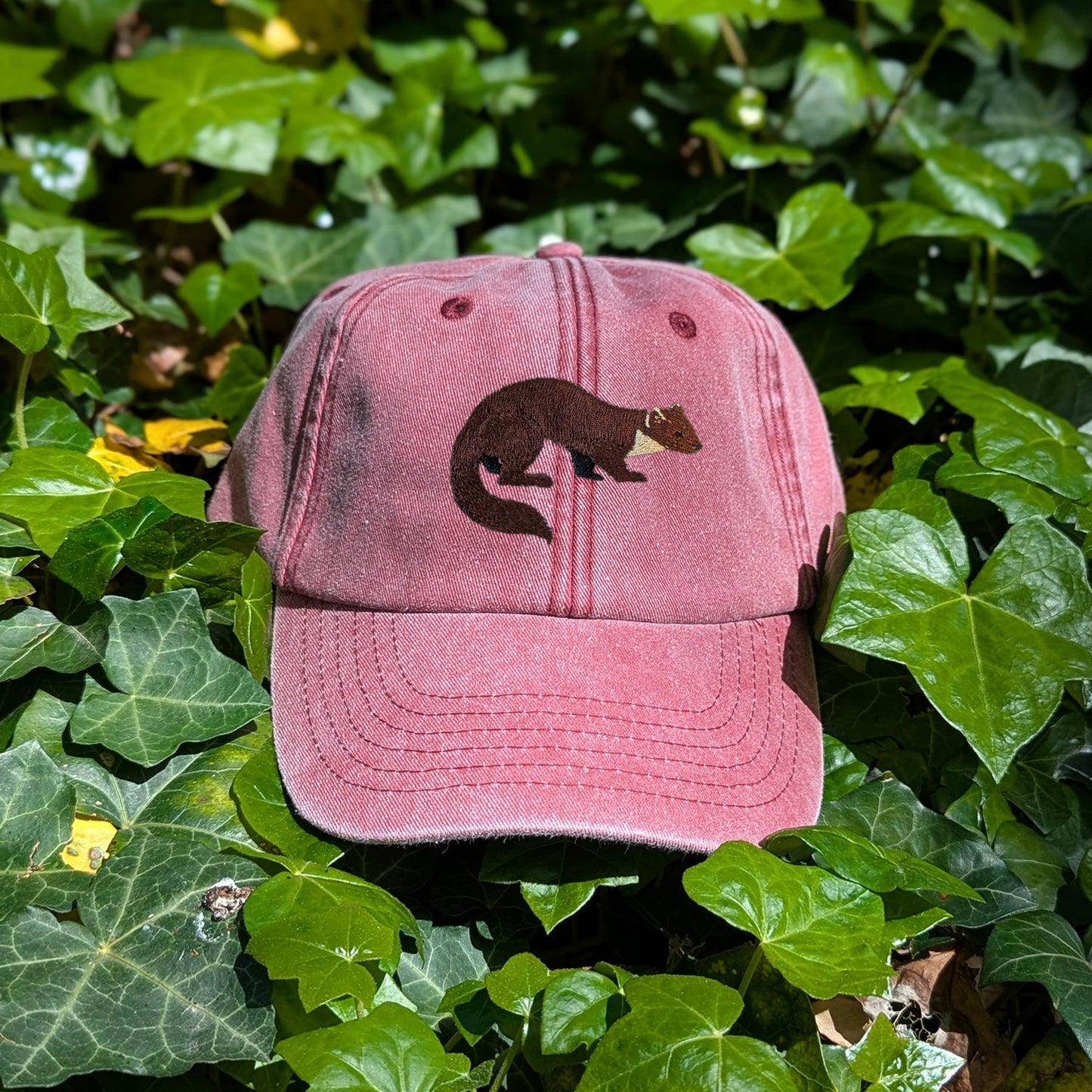 Pine Marten Embroidered Baseball Cap