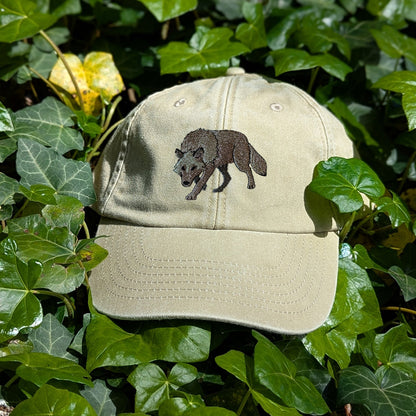 Grey Wolf Embroidered Baseball Cap