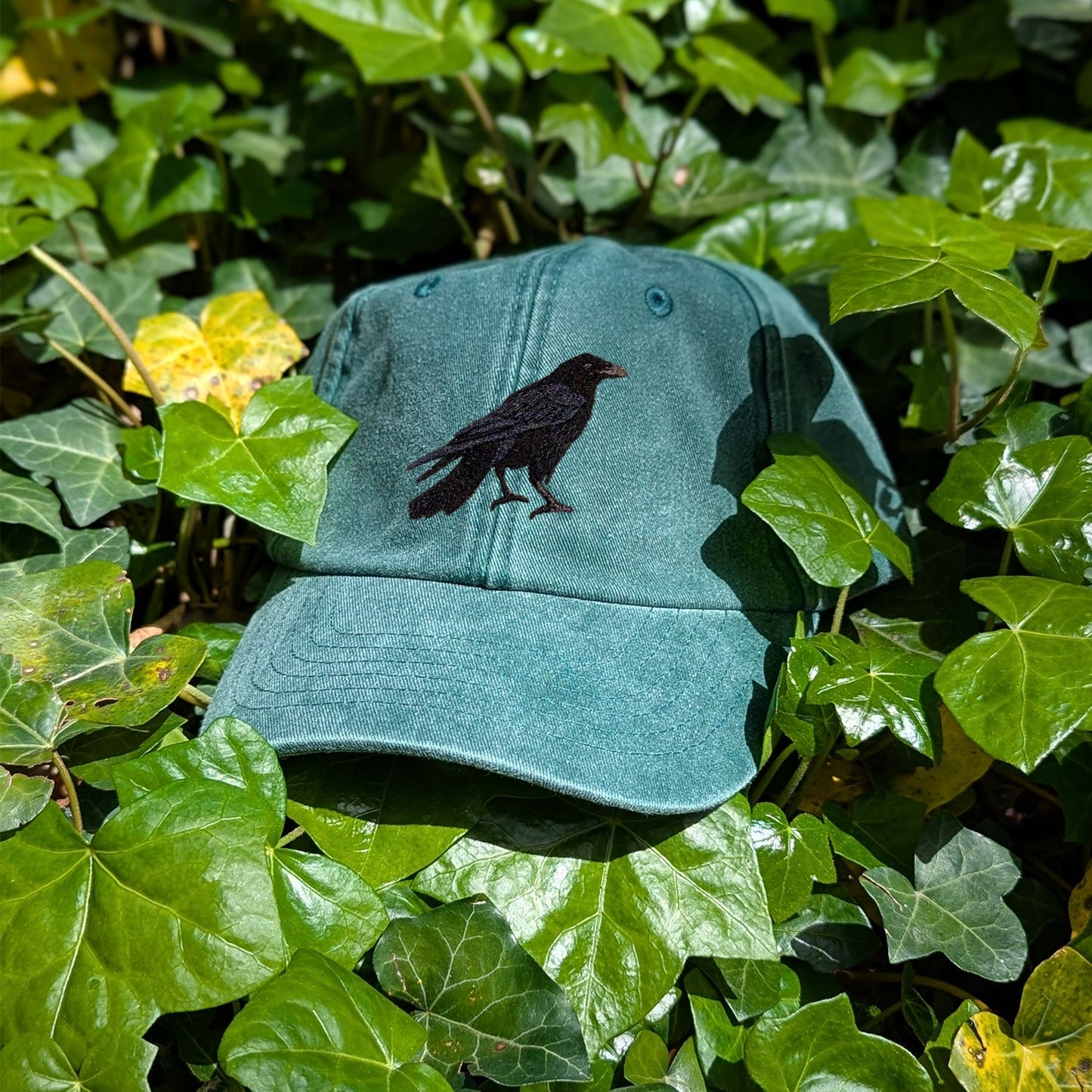 Crow Embroidered Baseball Cap