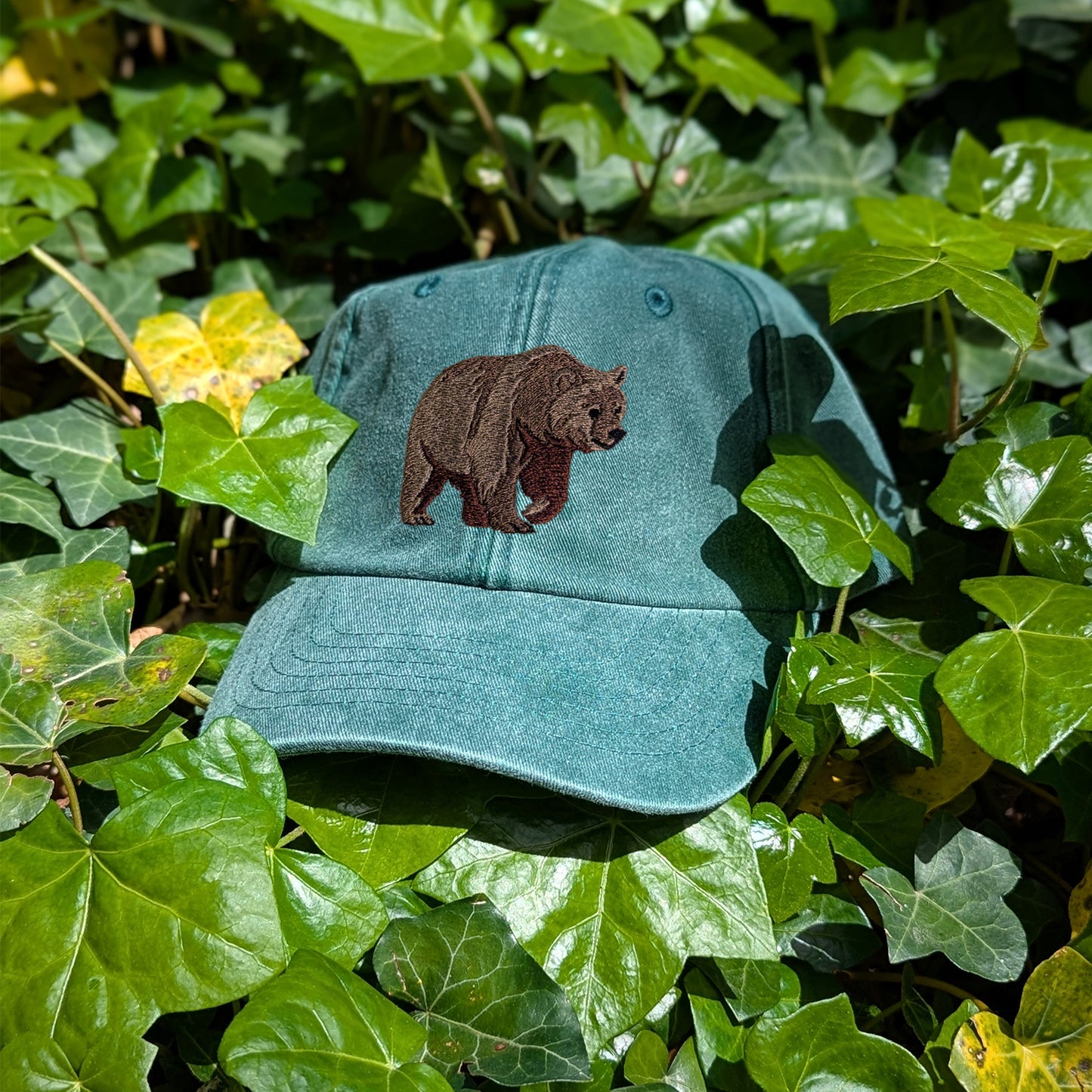 Brown Bear Embroidered Baseball Cap