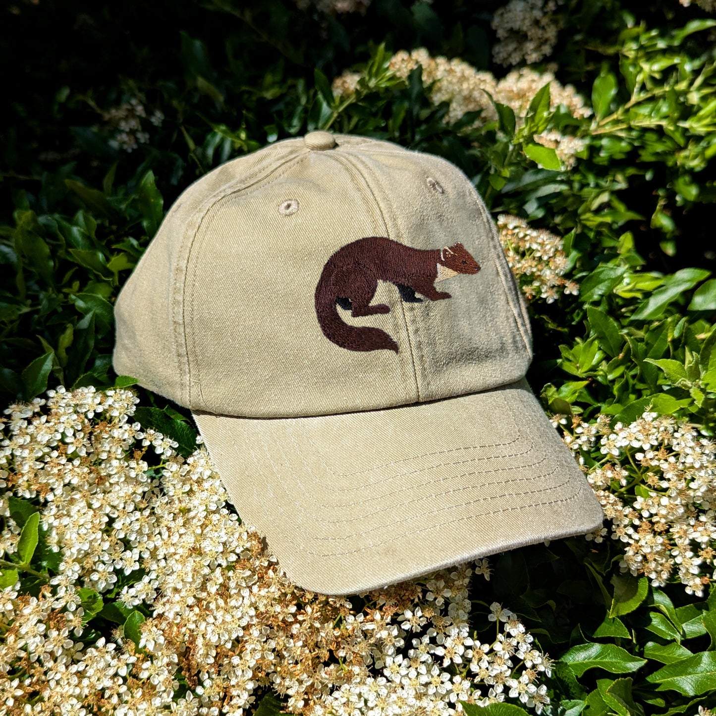 Pine Marten Embroidered Baseball Cap