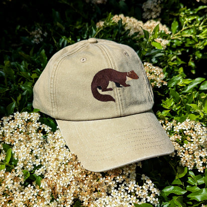 Pine Marten Embroidered Baseball Cap