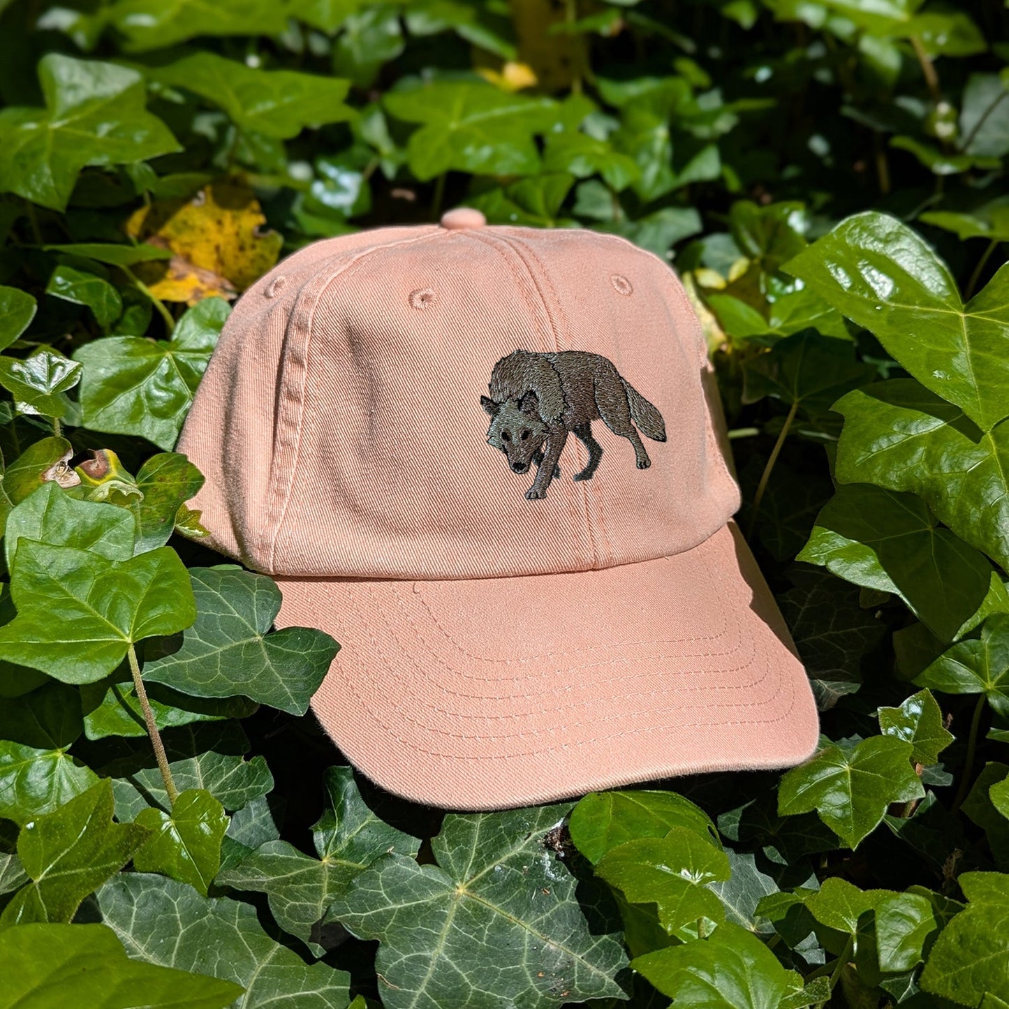 Grey Wolf Embroidered Baseball Cap