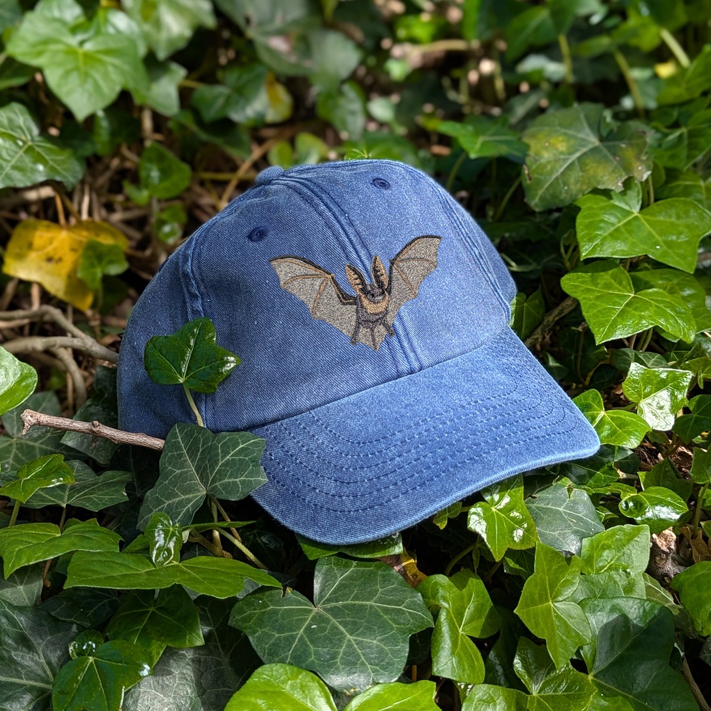 Grey Long-Eared Bat Embroidered Baseball Cap