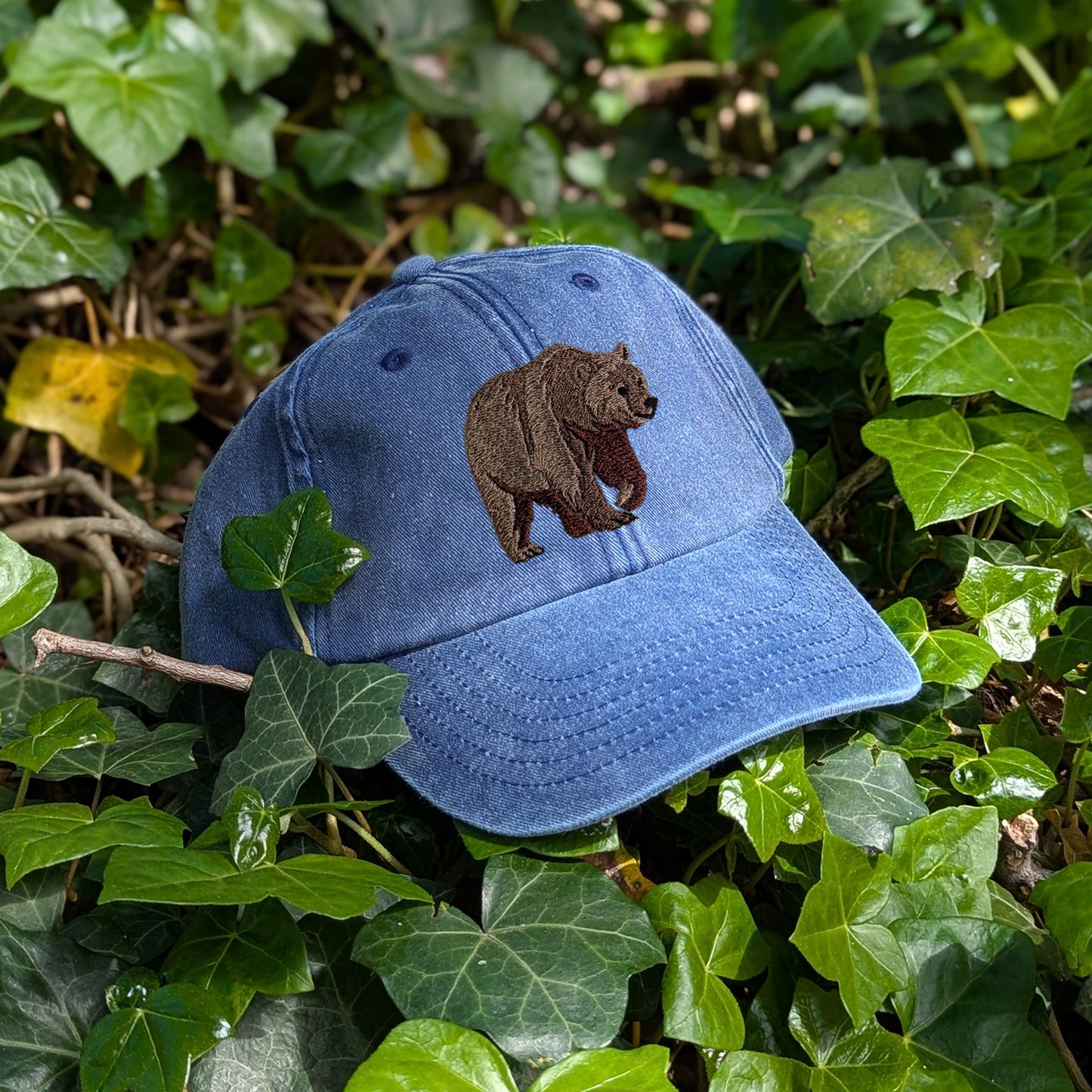 Brown Bear Embroidered Baseball Cap