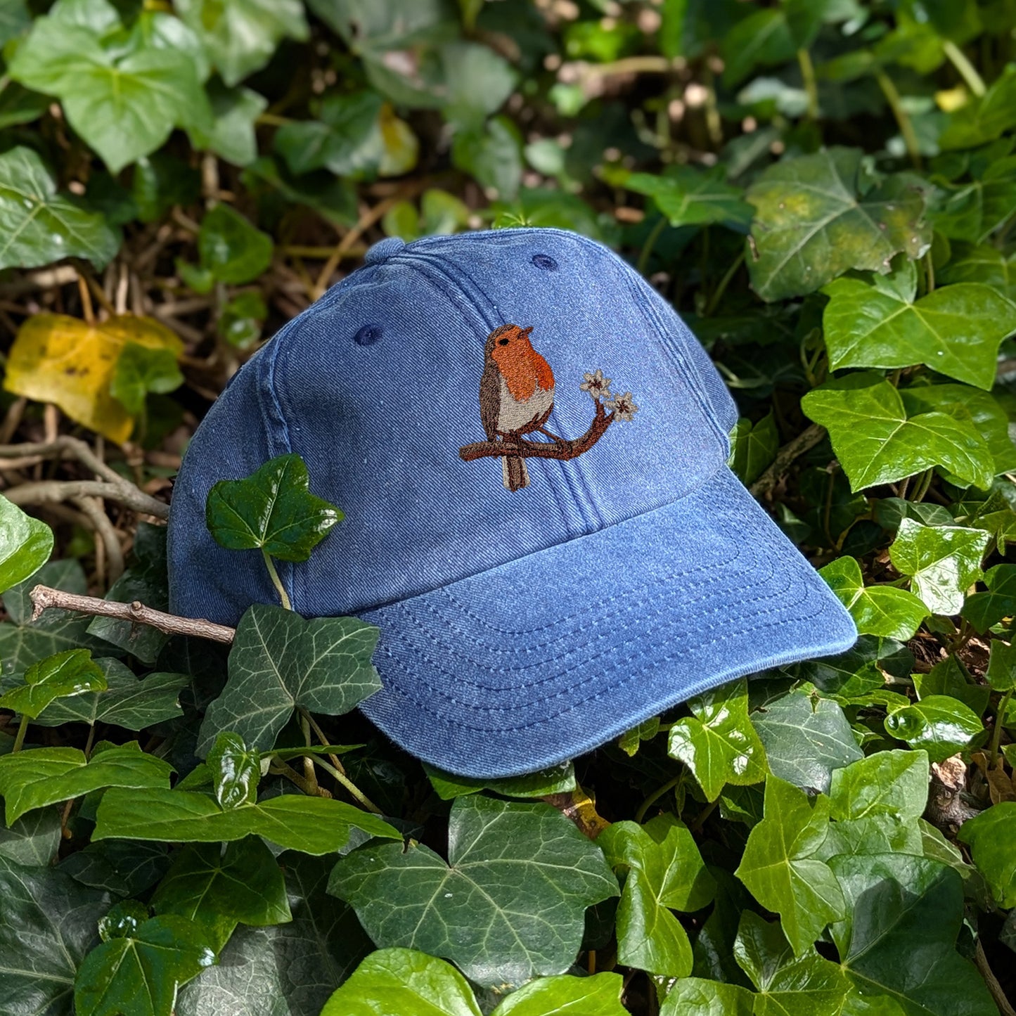Robin Embroidered Baseball Cap
