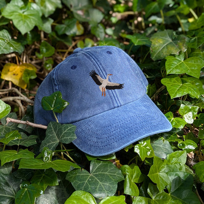 White Stork Flight Embroidered Baseball Cap