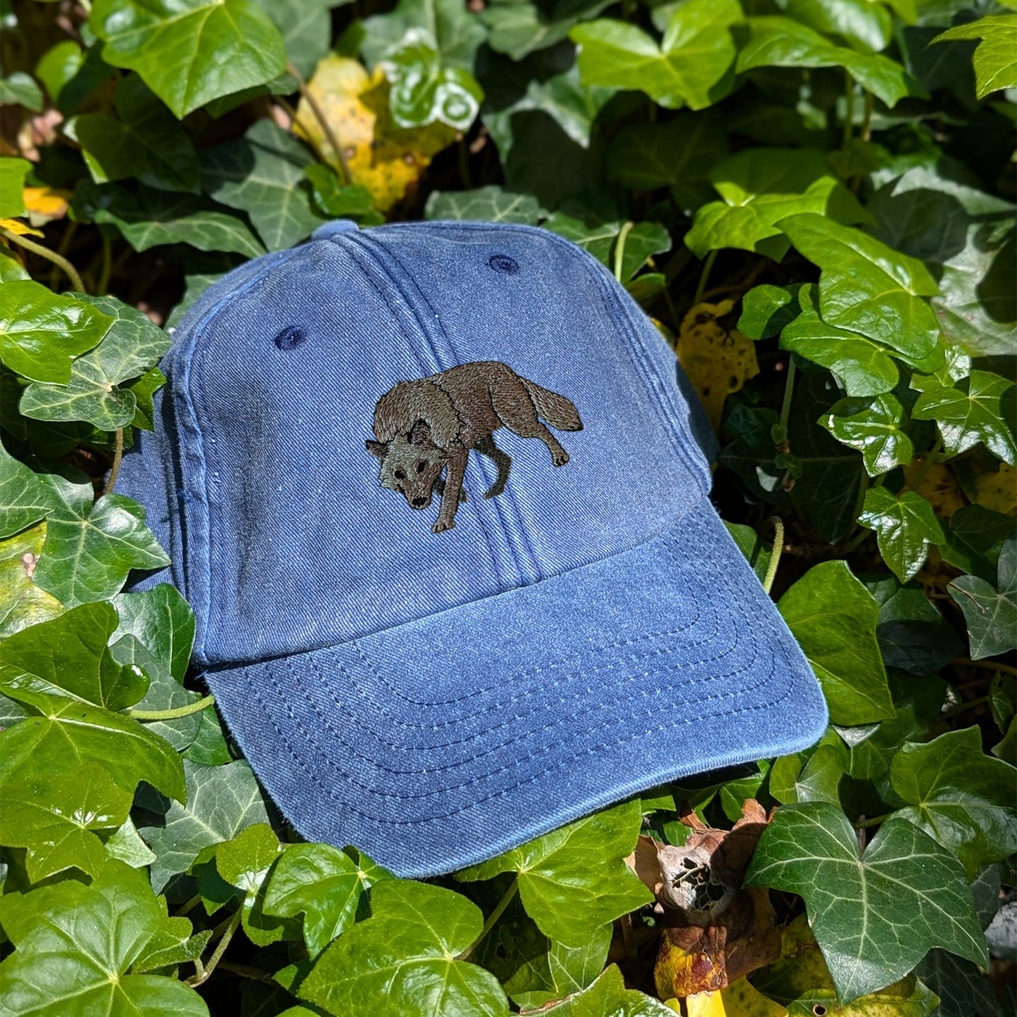 Grey Wolf Embroidered Baseball Cap