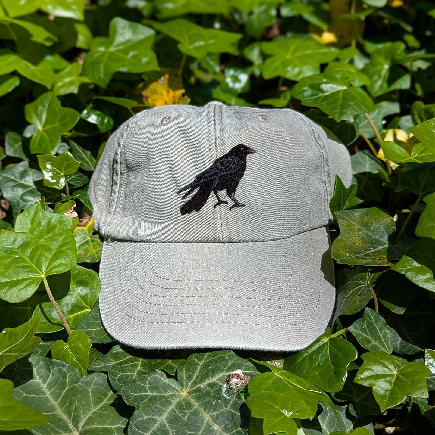 Crow Embroidered Baseball Cap