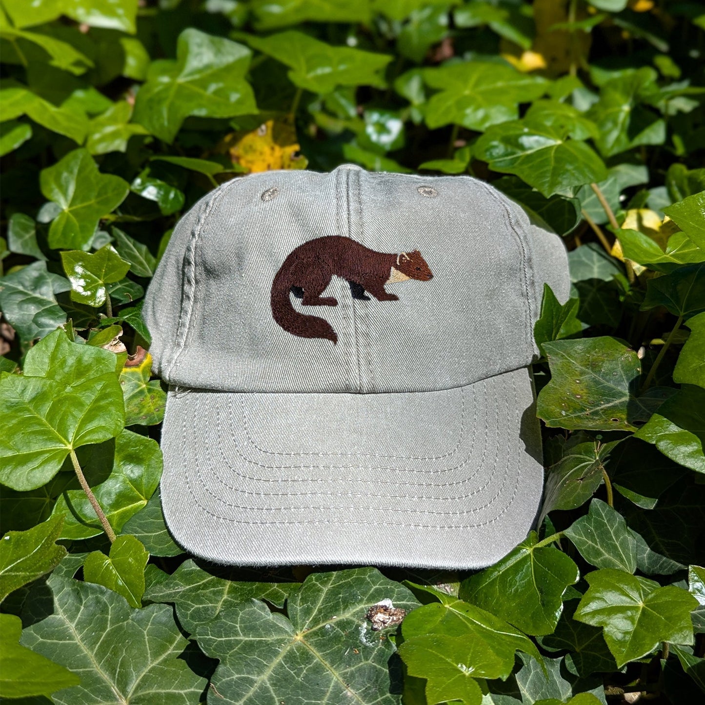 Pine Marten Embroidered Baseball Cap