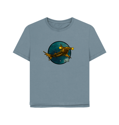 Stone Blue Steampunk Hammerhead Shark Relaxed-Fit T-Shirt