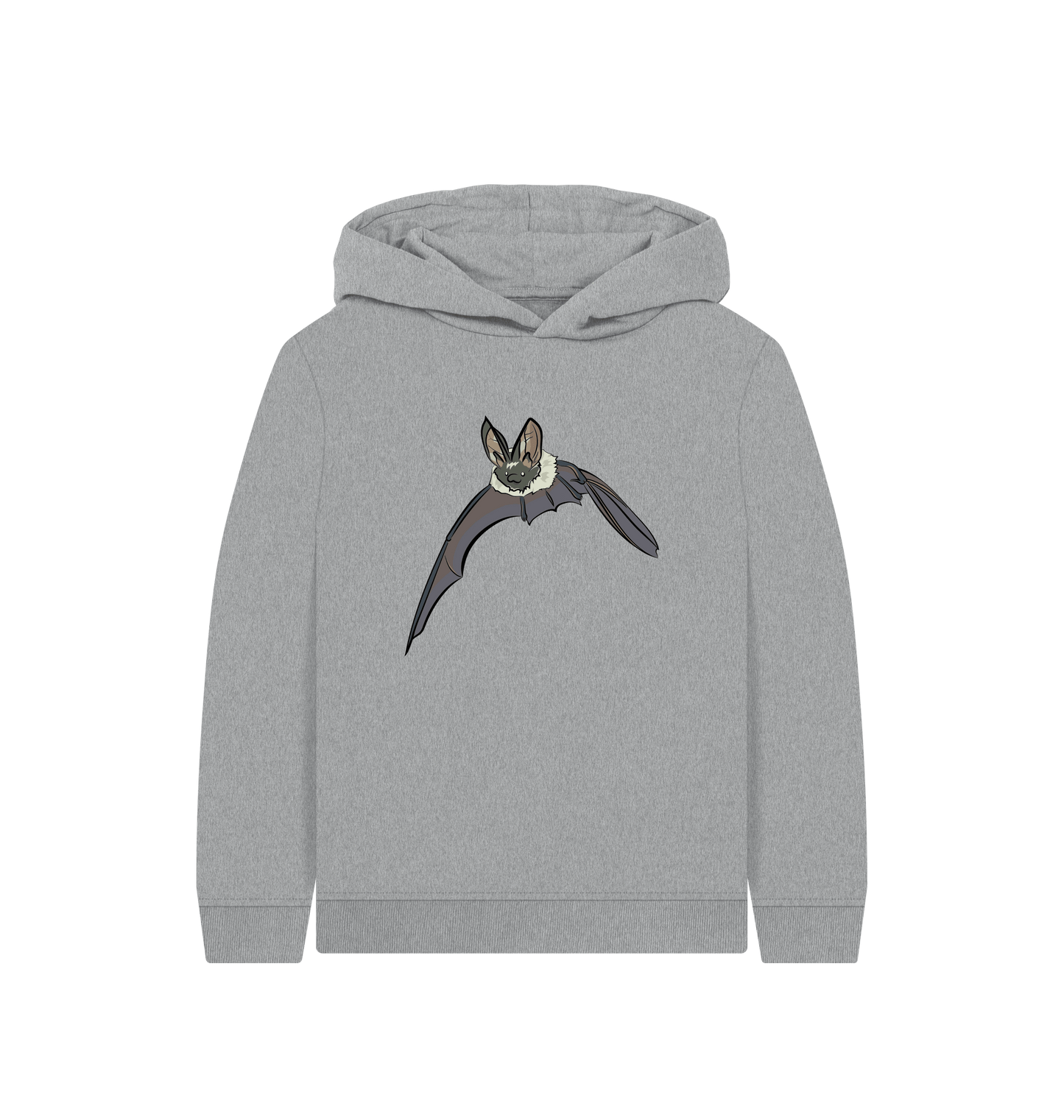 Athletic Grey Printed Kids Hoodie Front