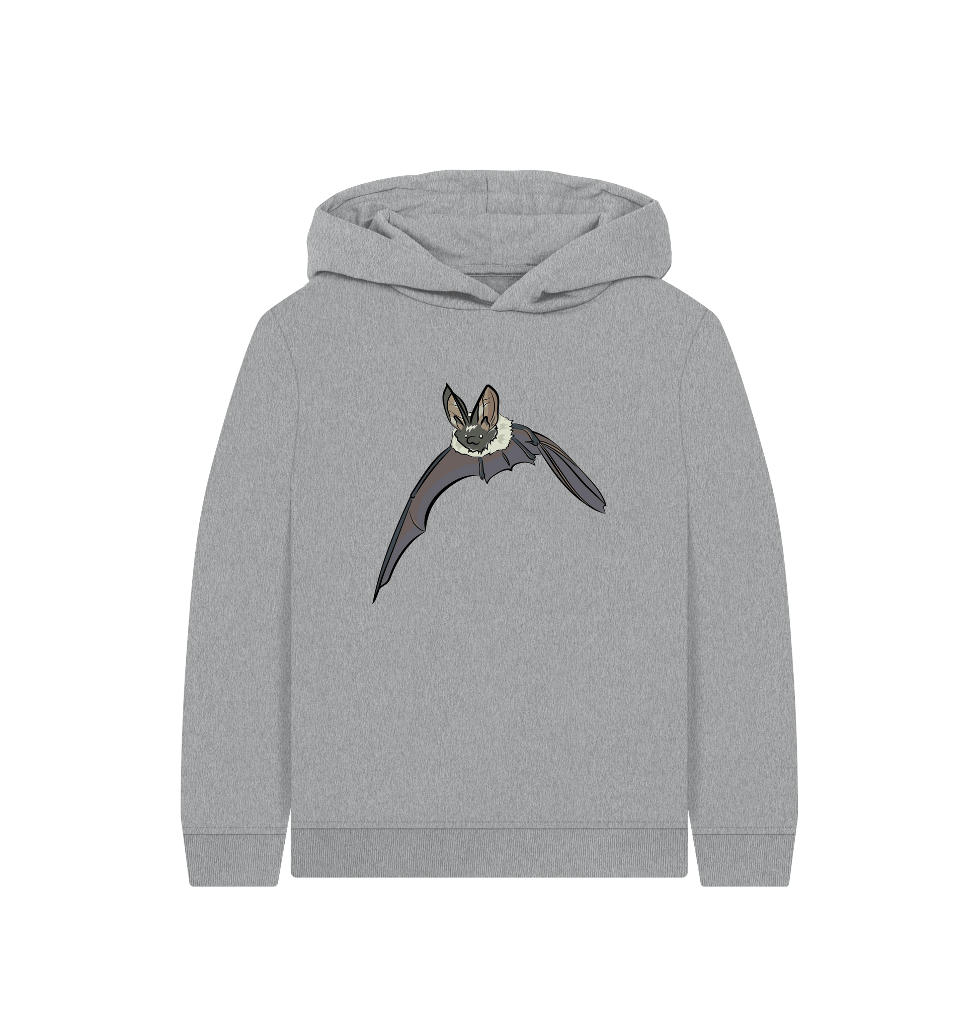 Athletic Grey Printed Kids Hoodie Front