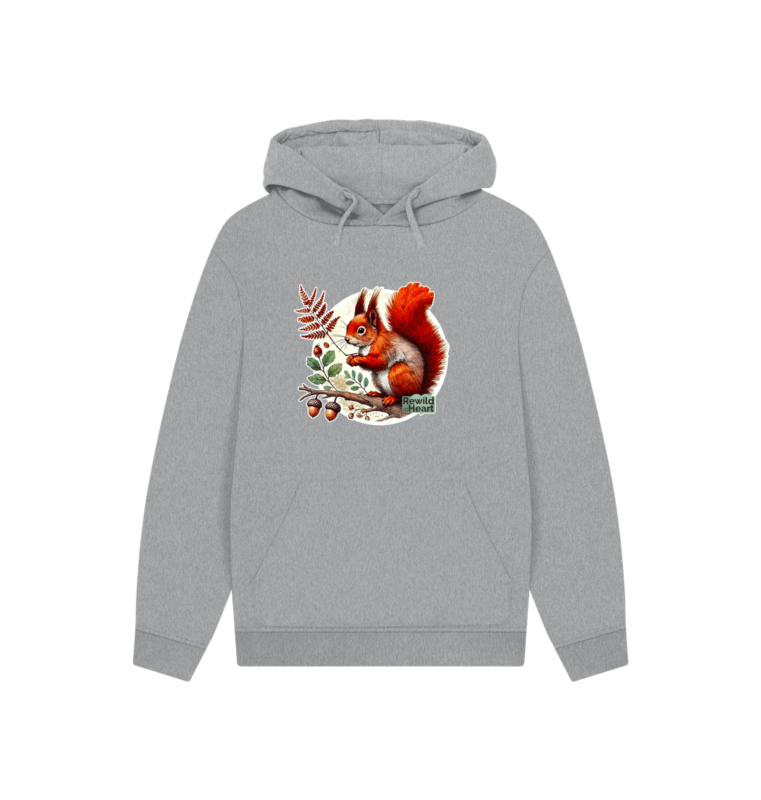 Athletic Grey Red Squirrel Oak Hoodie