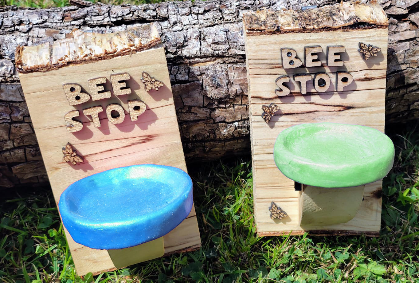 Handmade Bee Stop for Local Pollinators