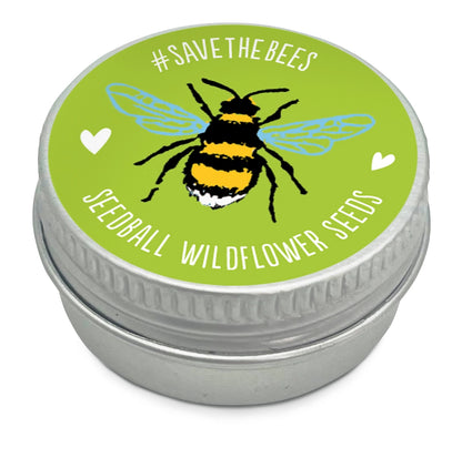 Mini Seedball Tin: Bee Mix, Wildflowers for a Healthy Garden #Savethebees