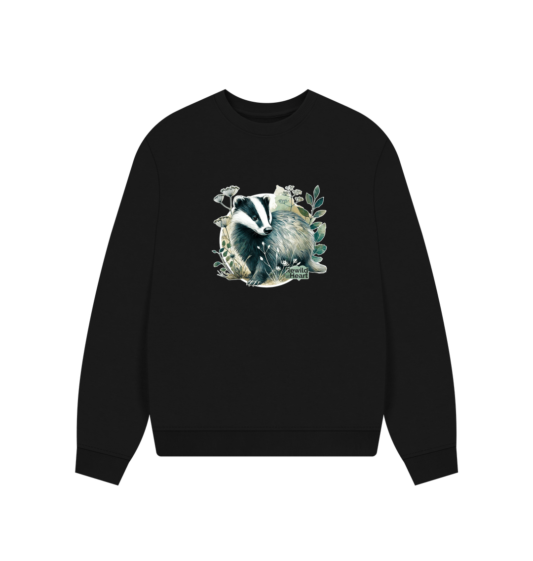 Black Badger Wanderer Women's Oversized Jumper