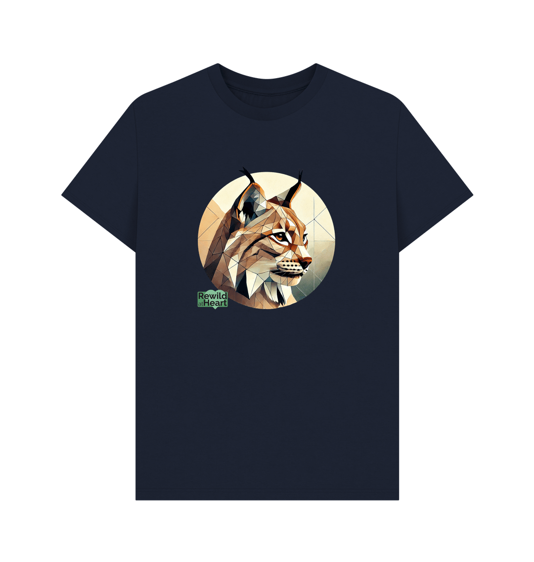 Navy Blue Lynx Connection Sustainable Men's T-Shirt