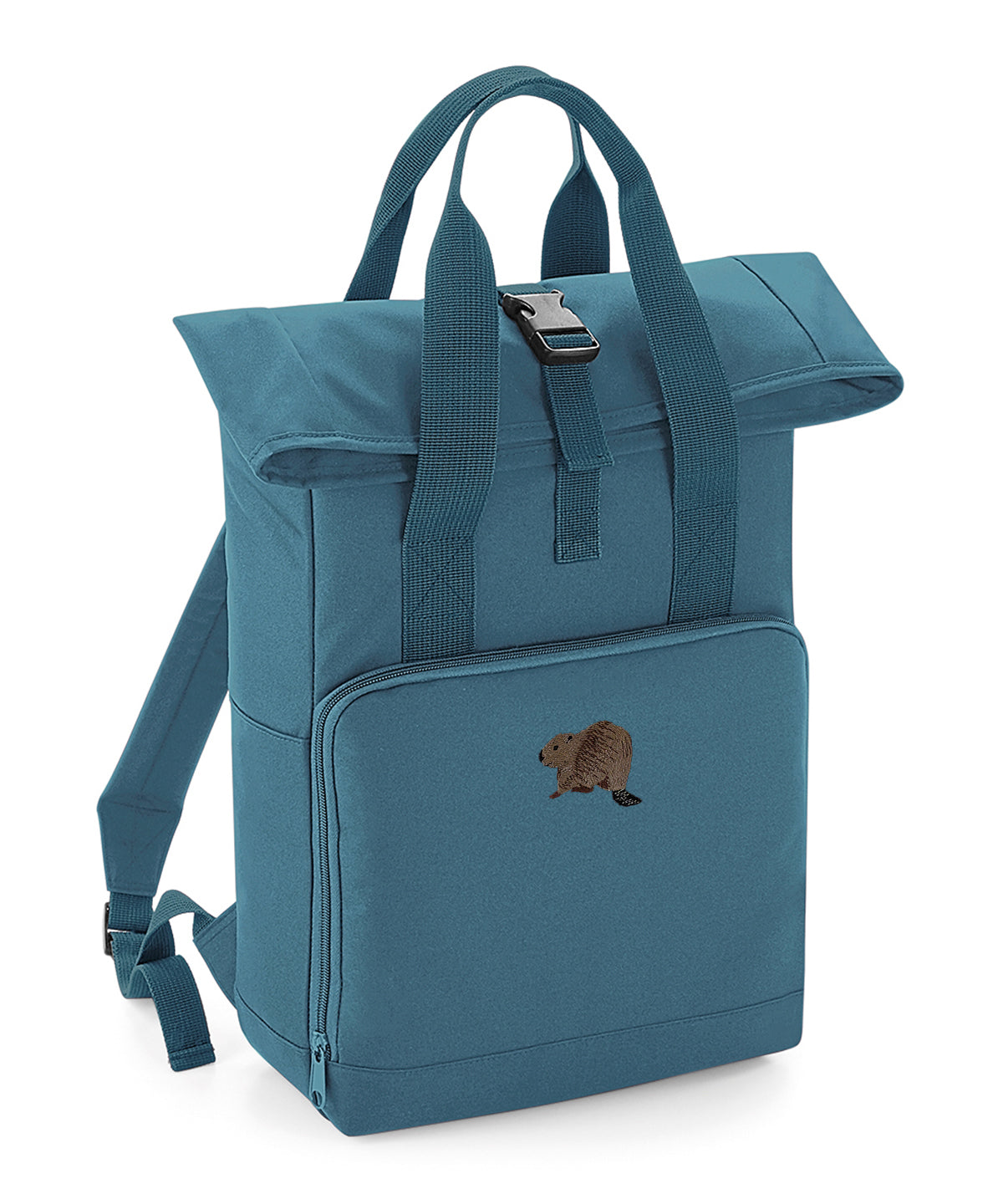 Beaver Riverside Embroidered Recycled Roll-Top Backpack