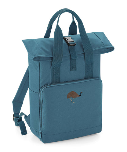 Emu Embroidered Recycled Roll-Top Backpack