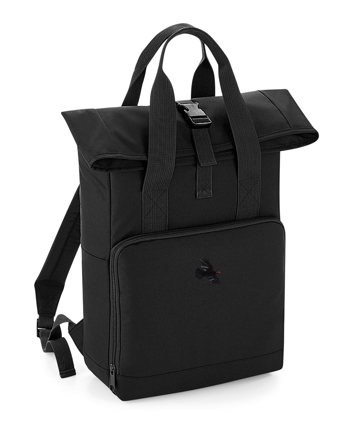 Chough Embroidered Recycled Roll-Top Backpack