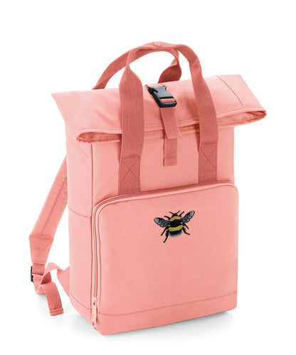 Bumblebee Embroidered Recycled Roll-Top Backpack