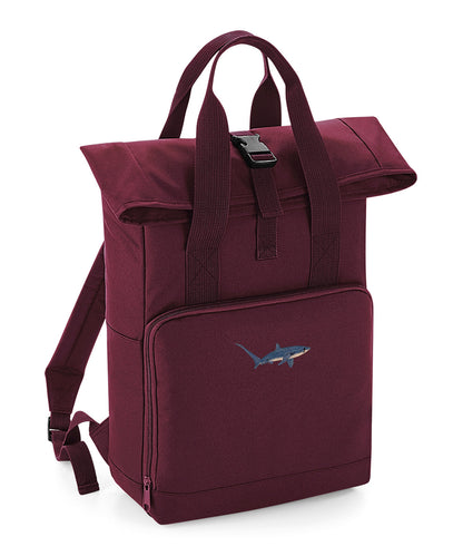 Thresher Shark Embroidered Recycled Roll-Top Backpack