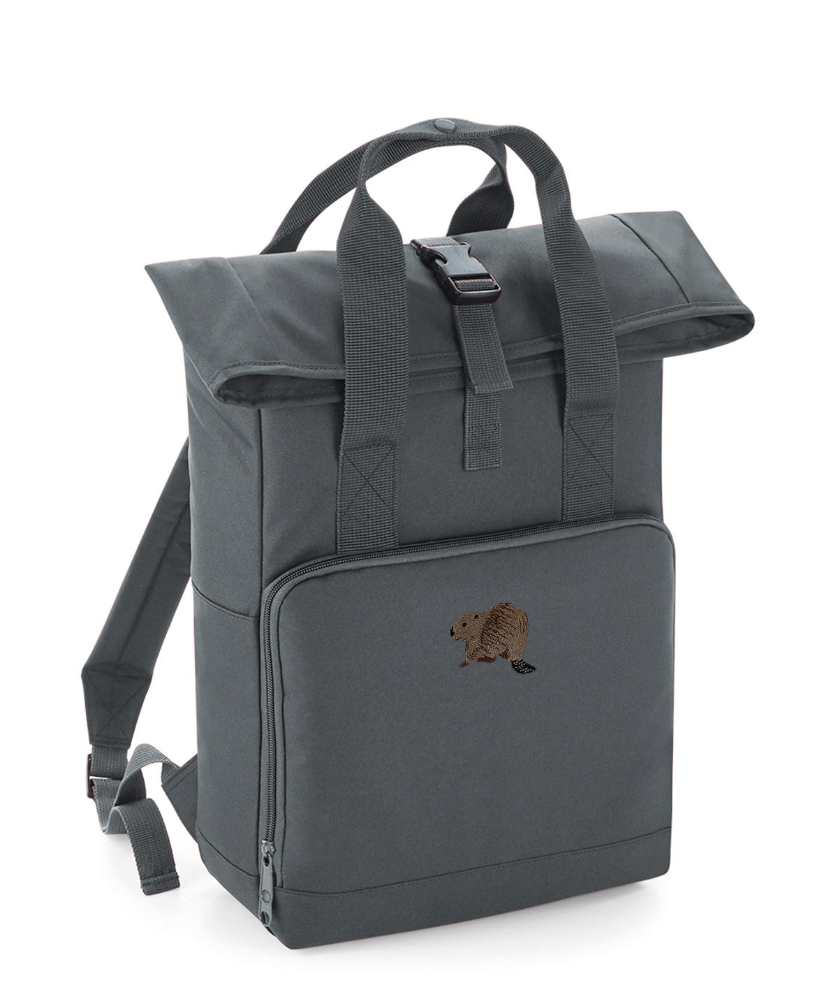 Beaver Riverside Embroidered Recycled Roll-Top Backpack