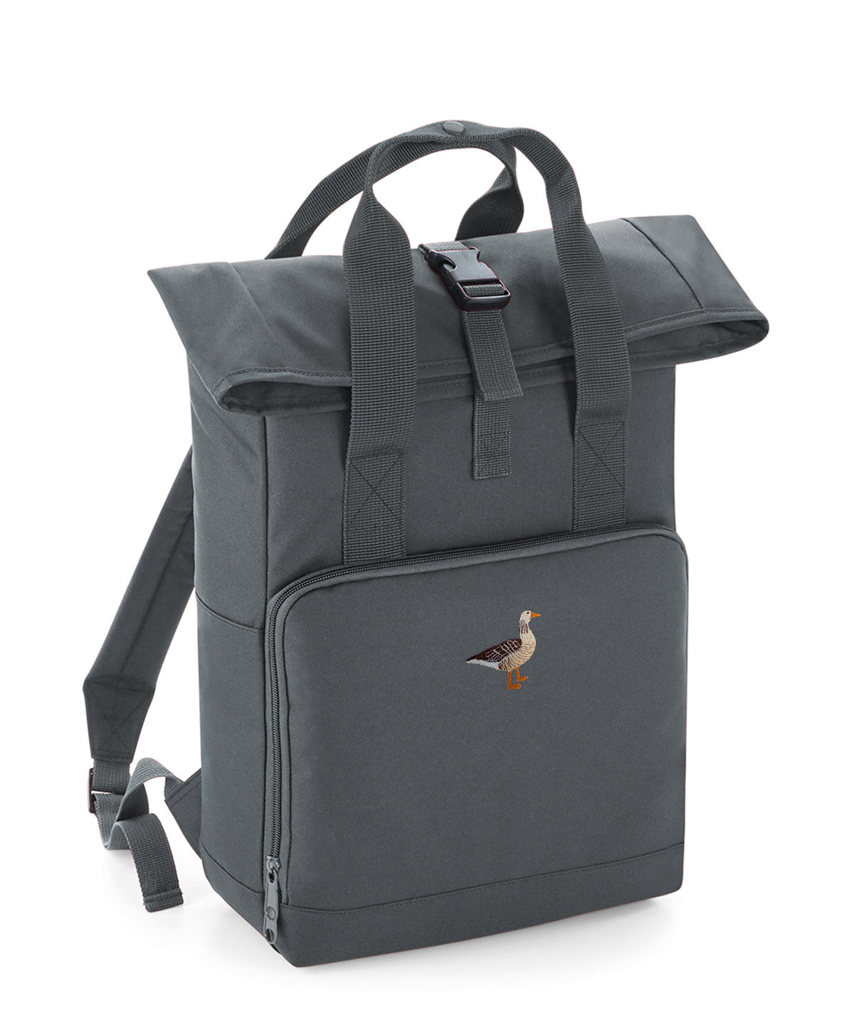 Greylag Goose Embroidered Recycled Roll-Top Backpack