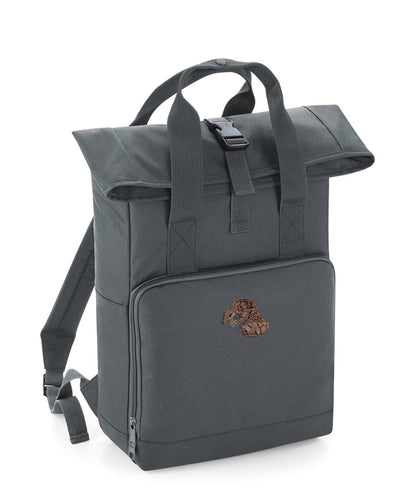 Pangolin Embroidered Recycled Roll-Top Backpack